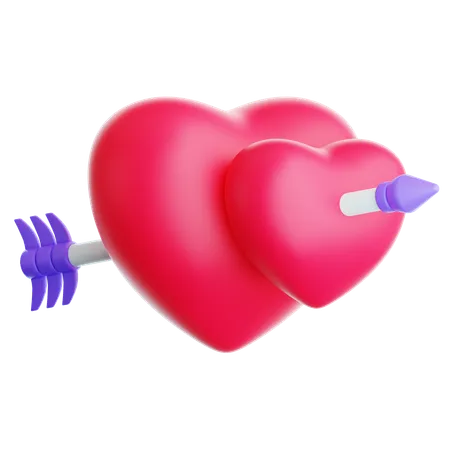 Corazon de cupido  3D Icon