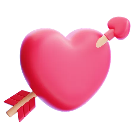 Corazon de cupido  3D Icon