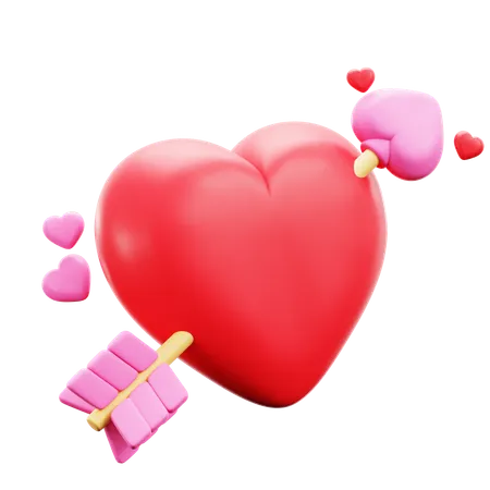 Corazon de cupido  3D Icon