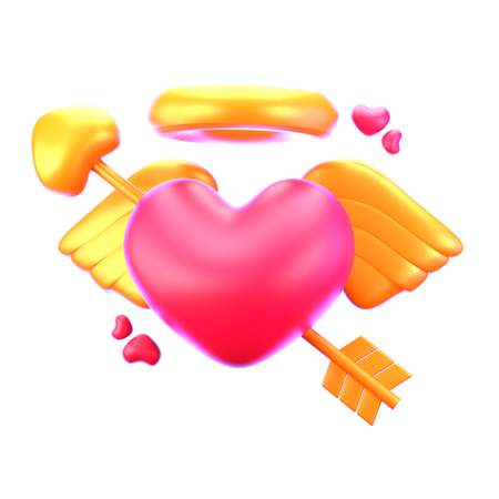 Corazon de cupido  3D Icon