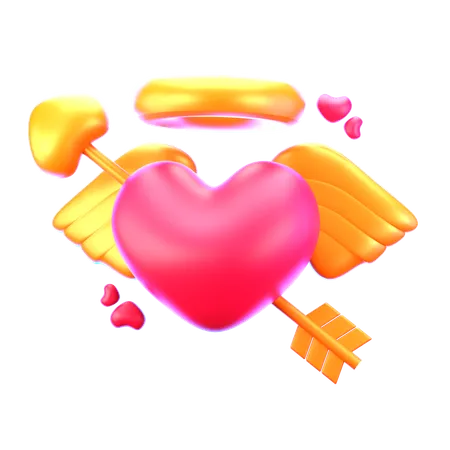 Corazon de cupido  3D Icon