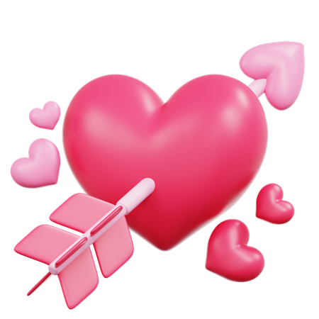 Corazon de cupido  3D Icon