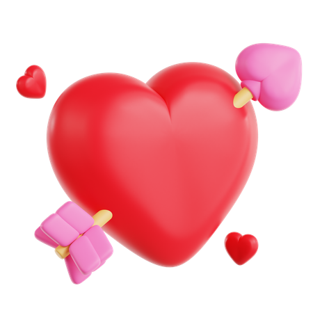 Corazon de cupido  3D Icon