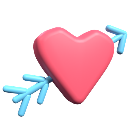 Corazon de cupido  3D Illustration