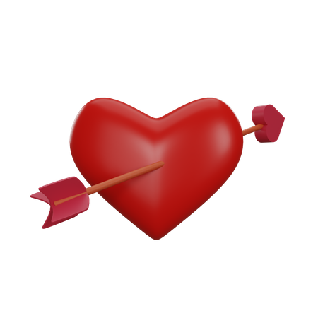 Corazon de cupido  3D Icon