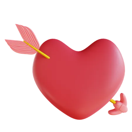 Corazon de cupido  3D Icon