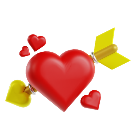 Corazon de cupido  3D Icon