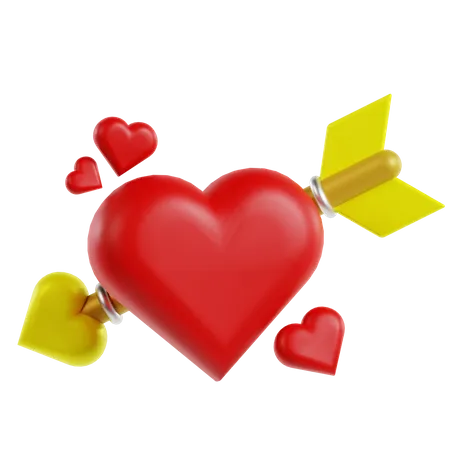 Corazon de cupido  3D Icon