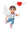 Cupido de San Valentín, globo, amor, personaje flotante