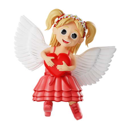 Cupido de San Valentín, personaje de amor  3D Illustration