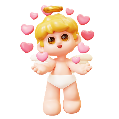 Cupido espalhando amor  3D Icon