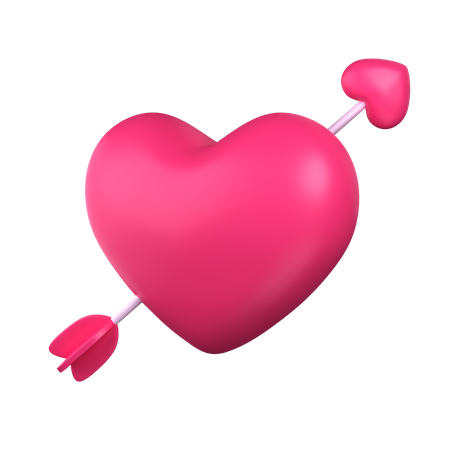 Cupido Flecha Corazón  3D Icon
