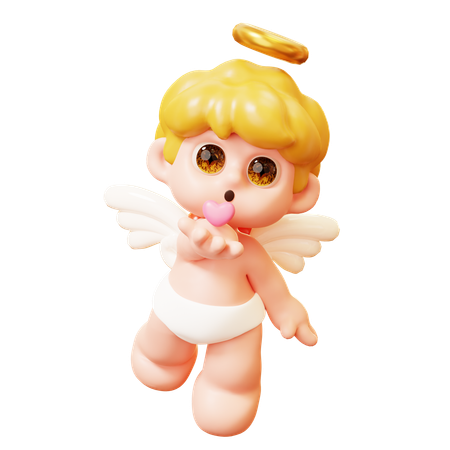Cupido mandando beijo  3D Icon