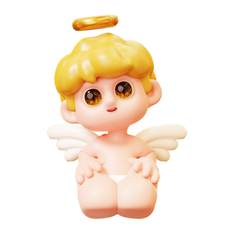 Cupido sentado  3D Icon