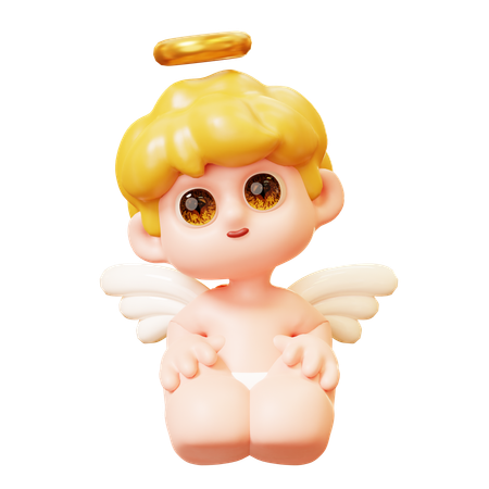 Cupidon assis  3D Icon