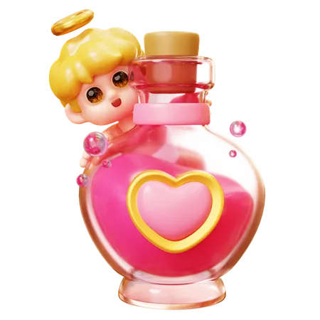 Cupidon avec potion d'amour  3D Icon