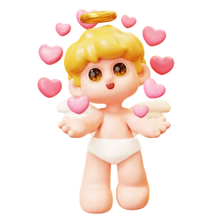 Cupidon répand l'amour  3D Icon