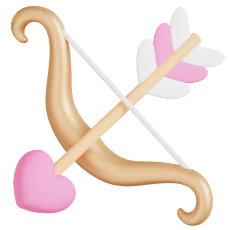 Cupid’s Bow and Arrow  3D Icon