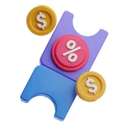 Cupom  3D Icon