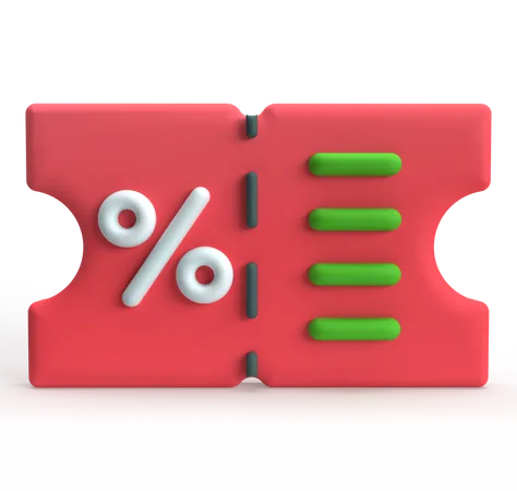 Cupom  3D Icon