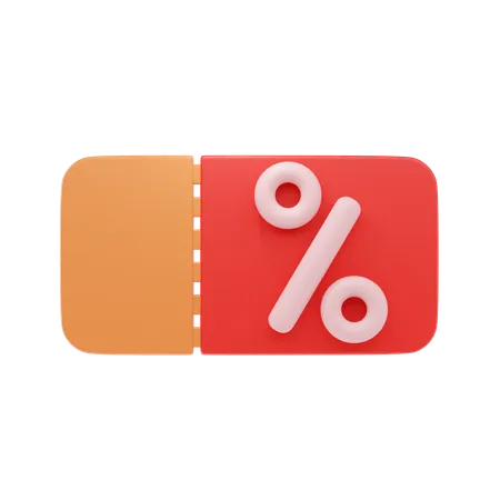 Cupom de compras  3D Icon