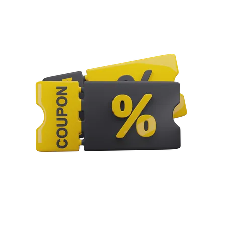 Cupom de desconto  3D Icon