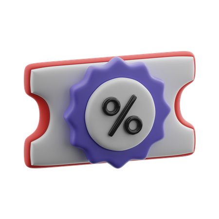 Cupom de desconto  3D Icon