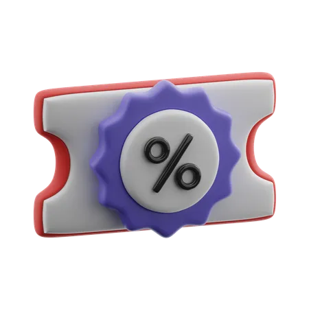 Cupom de desconto  3D Icon