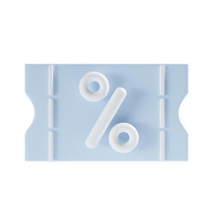 Cupom de desconto  3D Icon