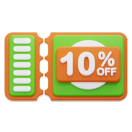 Cupom de 10% de desconto  3D Icon