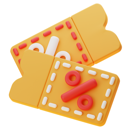 Cupom de desconto  3D Icon