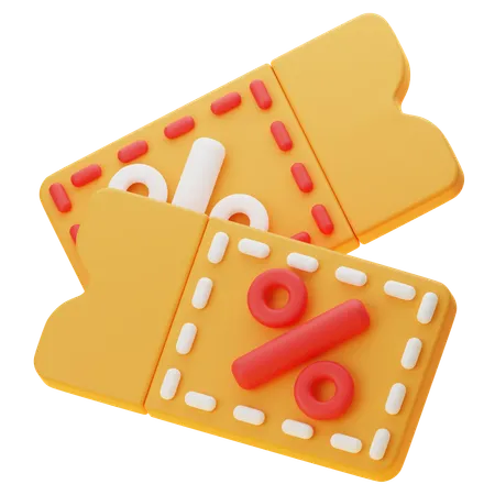 Cupom de desconto  3D Icon