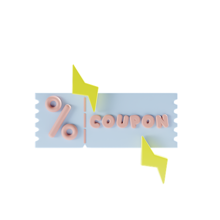 Cupom de desconto  3D Icon