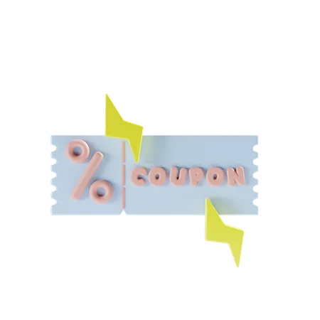 Cupom de desconto  3D Icon