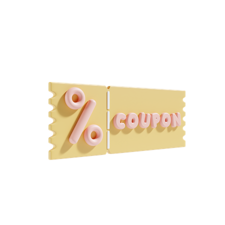 Cupom de desconto  3D Icon