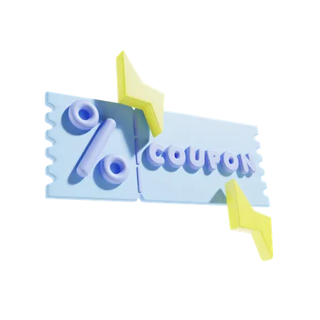 Cupom de desconto  3D Icon