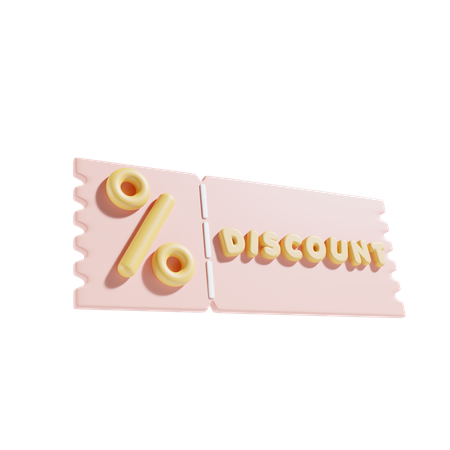 Cupom de desconto  3D Icon