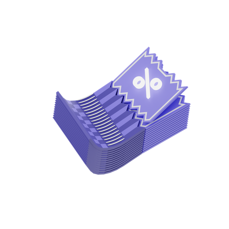 Cupom de desconto  3D Icon