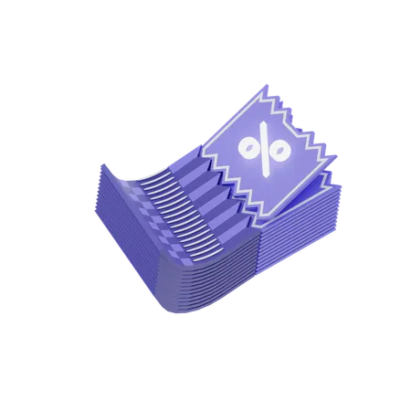 Cupom de desconto  3D Icon