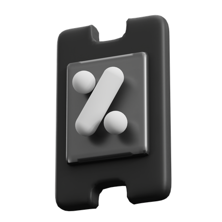 Cupom de desconto  3D Icon