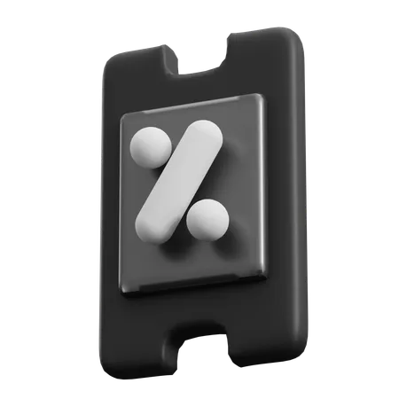 Cupom de desconto  3D Icon