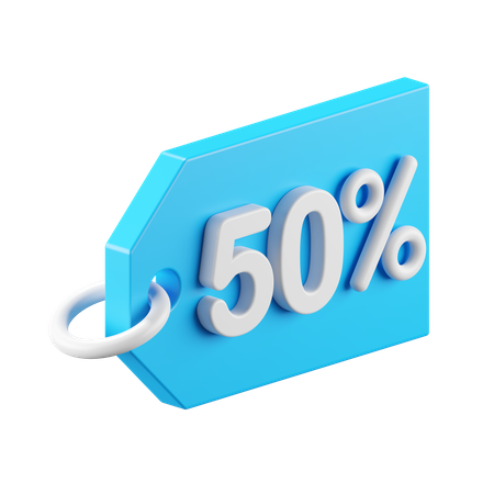 Cupom de desconto 50 por cento  3D Icon