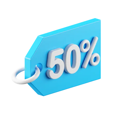 Cupom de desconto 50 por cento  3D Icon