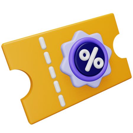 Cupom de desconto  3D Icon