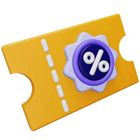 Cupom de desconto  3D Icon