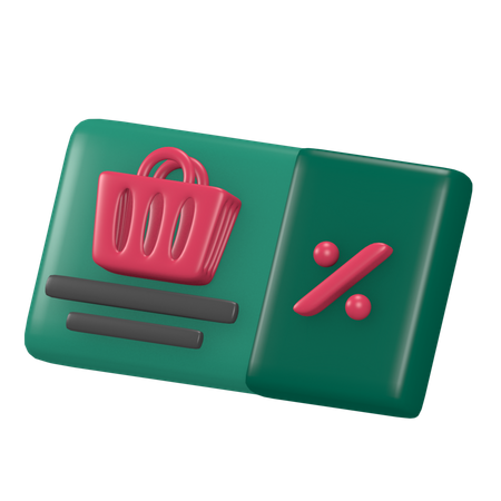 Cupom de desconto  3D Icon