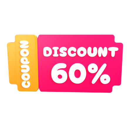 Cupón 60%  3D Icon