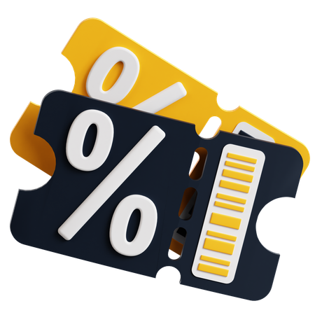 Cupón de compras  3D Icon
