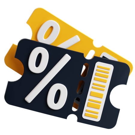 Cupón de compras  3D Icon