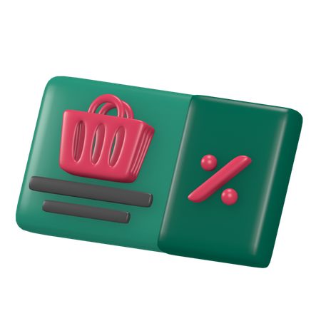 Cupón de descuento  3D Icon